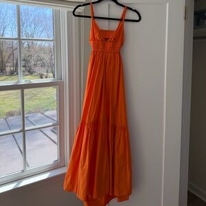 A.L.C. Vibrant Maxi Sundress with Smocked Bodice